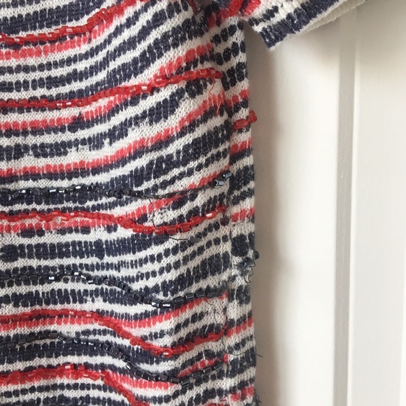 J Crew 100% linen beaded tee XXS - Picture 4 of 6